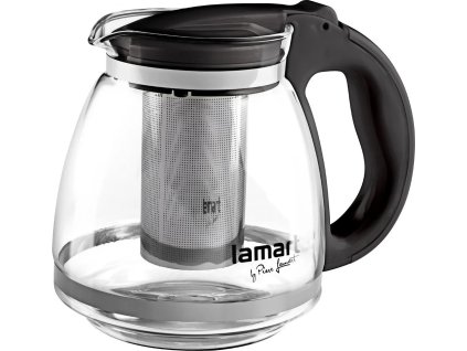 lamart lt7027 konvice na caj verre 1 5 l cerna ien354247
