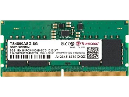 transcend jetram 8gb sodimm ddr5 4800 1rx16 1gx16 cl40 ien493095
