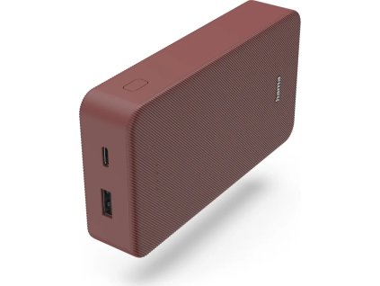 hama colour 20 powerbanka 20000 mah 3 a vystup usb c usb a cervena ien524272