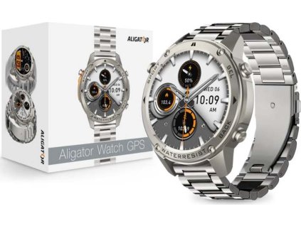 chytre hodinky aligator watch gps stribrne ien558400