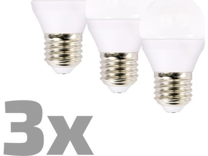 ecolux led zarovka ecolux 3 pack miniglobe 6w e27 3000k 450lm 3ks ien501231