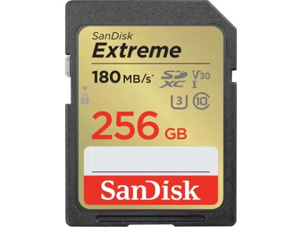 sandisk extreme sdxc 256gb 180mb s uhs i u3 class 10 ien444251