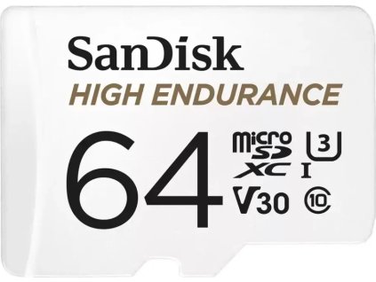 sandisk high endurance microsdxc 64gb 100 mb s uhs i u3 class 10 adapter ien444085