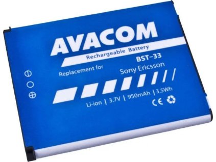 avacom baterie do mobilu sony ericsson k550i k800 w900i li ion 3 7v 950mah nahrada bst 33 ien286070