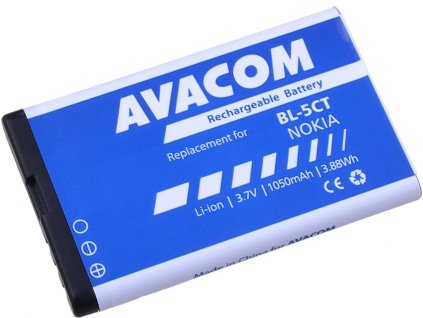 avacom baterie do mobilu nokia 6303 6730 c5 li ion 3 7v 1050mah nahrada bl 5ct ien386934