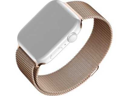 sitovany nerezovy reminek fixed mesh strap pro apple watch 38 40 41mm ruzove zlaty ien506573