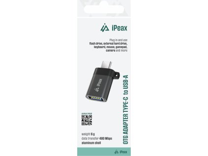 ipeax adapter otg usb c usb a samice cerny ien566782
