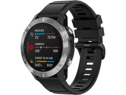 silikonovy reminek fixed silicone strap pro garmin quickfit 26mm cerny ien537854