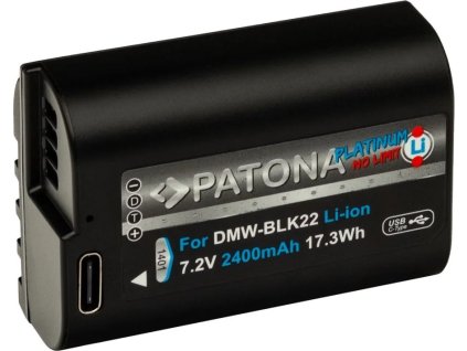 patona baterie pro digitalni kameru panasonic dmw blk22 2400mah li ion platinum usb c nabijeni ien524180