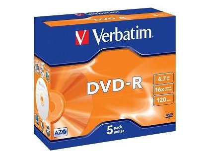 Verbatim DVD-R 4,7GB 16x Jewel (5-pack)