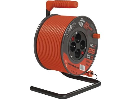 pvc kabel na bubnu s vypinacem 4 zasuvky 25m 1 5mm2 ien331738