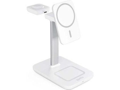 spello 3in1 magneticky dobijeci stojanek magsafe bily ien553178