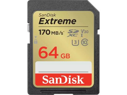 sandisk extreme sdxc 64gb 170mb s uhs i u3 class 10 ien444101