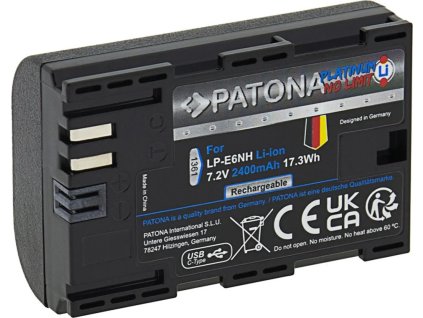 patona baterie pro foto canon lp e6nh 2400mah li ion platinum usb c nabijeni ien524187