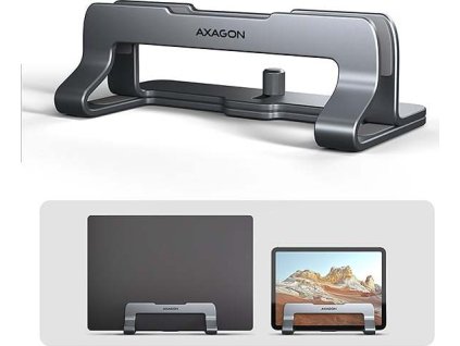 axagon stnd vg vertikalni hlinikovy stojan pro notebooky 10 17 3 nastavitelny rozestup sedy ien573183