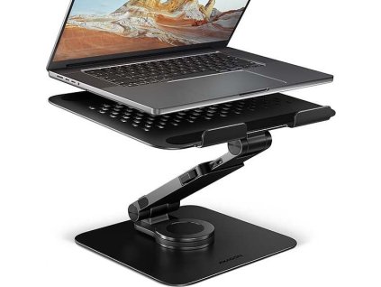 axagon stnd lrb hlinikovy stojan pro notebooky 10 17 3 s nastavitelnou vyskou uhlem a 360 rotaci cerny ien573188