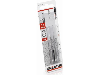 kreator krt011301 2 ks hss vrtaku do kovu hex 1 5 x 61 mm ien493931