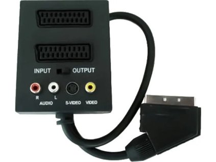 premiumcord adapter scart m 2xscart 3xcinch switch in out ien88476