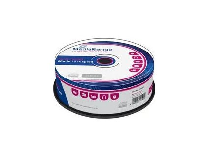 cd r mediarange 700mb 52x spindl 25pack ien197694