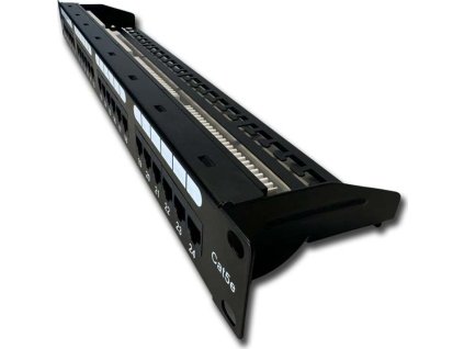 datacom patch panel 19 utp 24 port cat5e dual 1u bk 4x6p vl ien571420