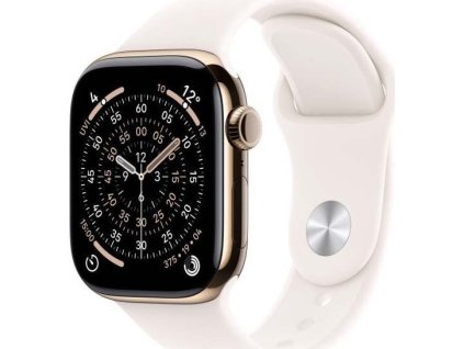apple watch series 11 gps cellular 42mm gold titanium blush band s m ien563013