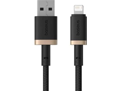 rychlonabijeci kabel baseus dura usb lightning 1m 2 4a cerno zlaty ien539891
