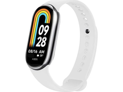 silikonovy reminek fixed silicone strap pro xiaomi mi band 8 smart band 9 bily ien529832