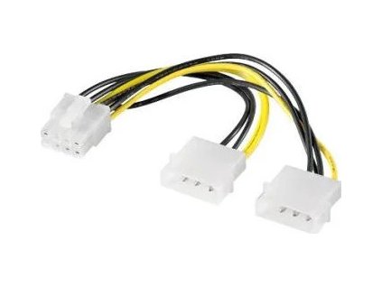 premiumcord redukce napajeci 2x5 25 molex 8 pin pro pci e graficke karty ien111371