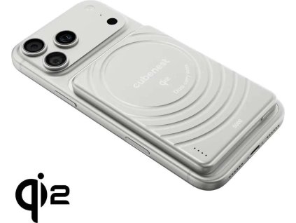 cubenest qi2 magneticka bezdratova powerbanka slimdual 5000 mah sq1b3d stribrna ien574114