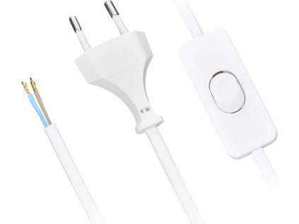 solight flexo kabel 2x 0 75mm2 bila plocha vypinac 3m ien473274