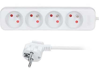 solight prodluzovaci privod 4 zasuvky bily 5m ien473404