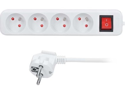 solight prodluzovaci privod 4 zasuvky bily vypinac 7m ien473409