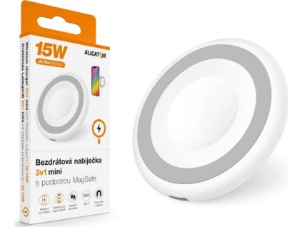 bezdratova nabijecka aligator 3v1 mini 15w bila ien558393