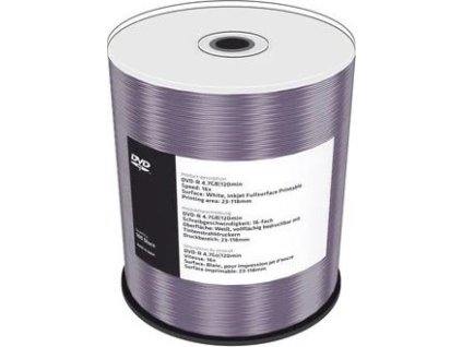 dvd r mediarange 4 7gb printable 16x spindl 100pack ien181908