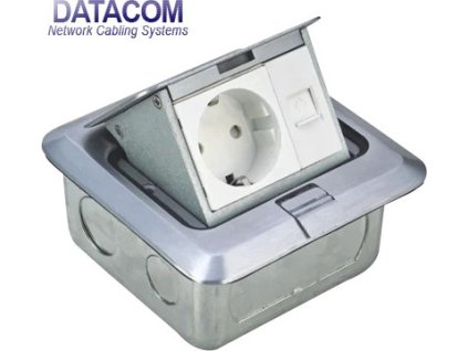 datacom datova zasuvka podlahova utp cat5e 1xrj45 1x230v ien245119