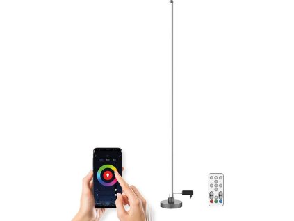 solight led smart stojaci lampa rainbow wifi rgb cct 140cm ien473156