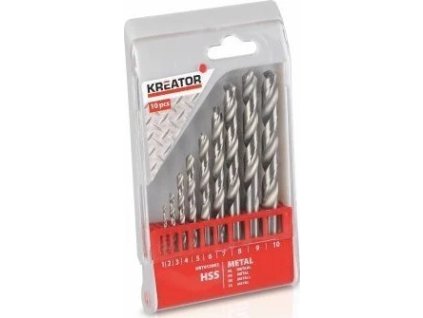 kreator krt012002 10 ks hss vrtaku do kovu 1 10mm ien323621