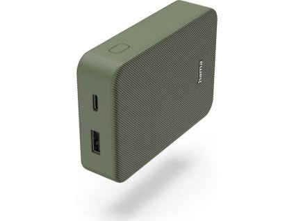hama colour 10 powerbanka 10000 mah 3 a vystup usb c usb a zelena ien524271
