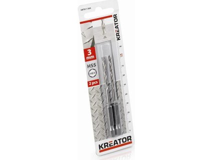 kreator krt011304 2 ks hss vrtaku do kovu hex 3 0 x 82 mm ien493930