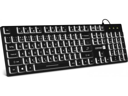 connect it chocolate whitestar kancelarska podsvicena klavesnice cz sk cerna ien443430