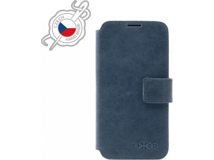 kozene pouzdro typu kniha fixed profit pro apple iphone 13 pro max modre ien434043