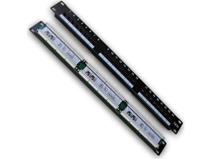datacom patch panel 19 utp 24 port cat5e lsa 1u bk 3x8p ien14869