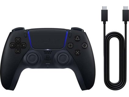 ps5 dualsense wireless controller midnight black pc ready usb kabel ien575255