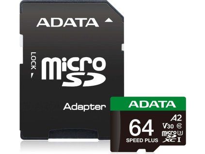 adata 64gb microsdxc uhs i u3 v30 adapter ien557706