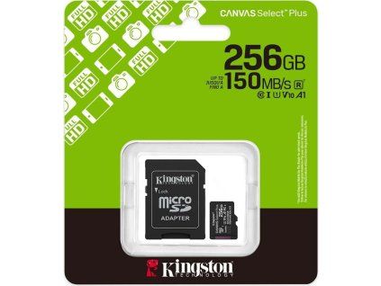 kingston microsdxc 256gb canvas select plus sd adapter image1 big ies92509868