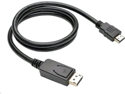 C-TECH kabel DisplayPort/HDMI, 1m, černý