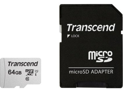 Transcend microSDXC 300S 64GB + adaptér