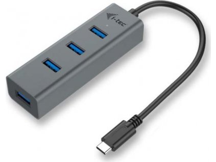 i-tec USB-C Metal 4-portový HUB, 4x USB 3.0