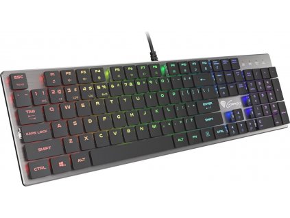 Plochá mechanická herní klávesnice GENESIS THOR 420, US layout, RGB