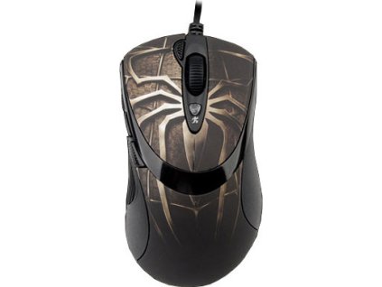 A4tech myš XL-747H, game mouse, 3600dpi, Anti-Vibrate, USB, motiv pavouk hnědý